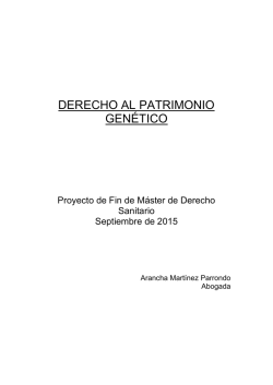 derecho al patrimonio gen&eacute;tico - Asociaci&oacute;n Espa&ntilde;ola de Derecho