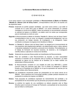Reconocimiento al Mérito en Genética