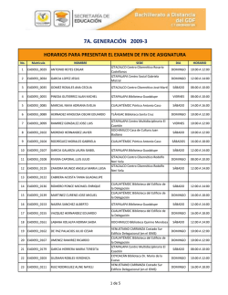 7A. GENERACIÓN 2009-3