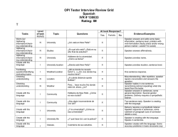 OPI Tester Interview Review Grid Spanish IVR