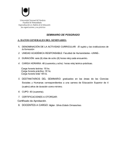 Descargar Programa del Curso - Facultad de Humanidades-UNNE