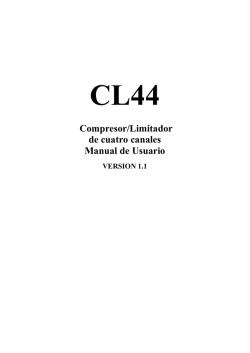 Compresor/Limitador de cuatro canales Manual de Usuario