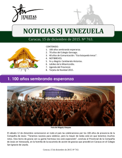NOTICIAS SJ VENEZUELA - Jesuitas de Venezuela