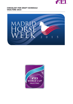CVI Schedule - Madrid Horse Week