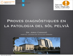 Proves diagnòstiques en la patologia del sòl pelvià