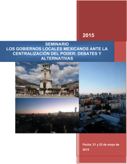 SEMINARIO LOS GOBIERNOS LOCALES