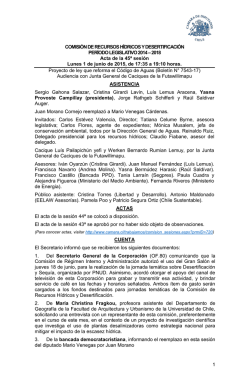 Acta 45 Sesión, Lunes 1 de junio de 2015