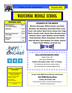 December - the Wauconda Community Unit School District 118