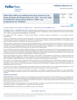 Parque Arauco Feller Rate ratifica las clasificaciones de la solvencia