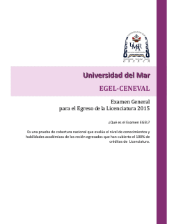 Universidad del Mar EGEL