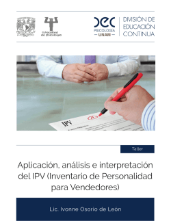 Aplicación, análisis e interpretación del IPV