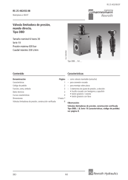 Rexroth Hydraulics Válvula limitadora de presión, mando directo