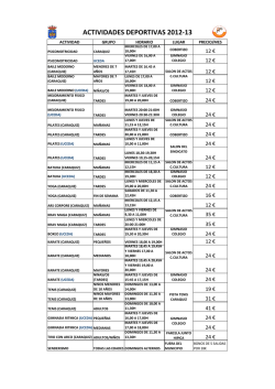 Actividades deportivas