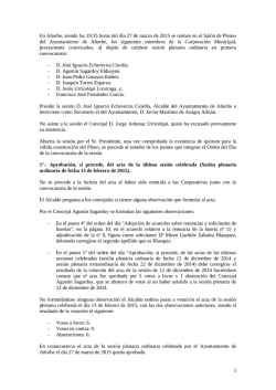 ACTA PLENO 27 Marzo 2015