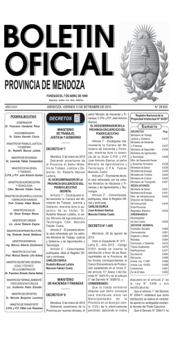 Boletín Oficial - Gobierno de Mendoza