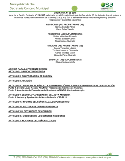 Acta Ordinaria N°28-2015 (ratificada el 22-07