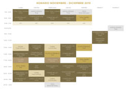 HORARIO NOVIEMBRE - DICIEMBRE 2015