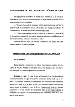 Guía - Resumen de la Ley de Jurisdicción Voluntaria