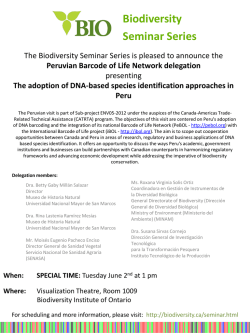 Biodiversity Seminar Series - Biodiversity Institute of Ontario