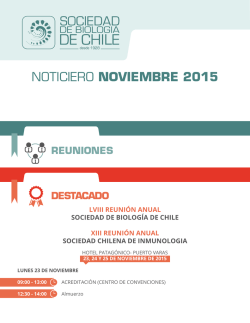NOTICIERO NOVIEMBRE 2015 - Sociedad de Biología de Chile
