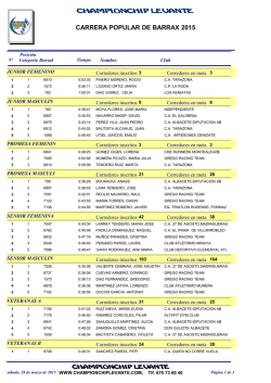 CARRERA POPULAR DE BARRAX 2015