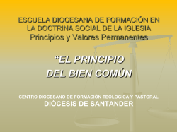 El principio del bien común - Centro Diocesano de Formación