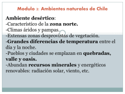 Módulo 2: Ambientes Naturales de Chile.