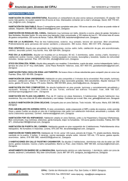 CIPAJ - Anuncios del 10 al 17 de marzo 2015