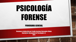 Psicología Forense: panorama general