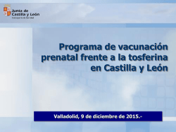 2015-12-09 Programa de Vacunación Prenatal Tosferina