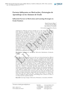 Factores Influyentes en Motivaci&oacute;n y Estrategias de