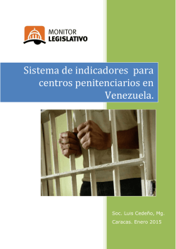 Sistema de indicadores para centros penitenciarios en Venezuela.