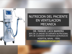 nutricion del paciente en ventilacion mecanica