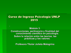 Curso de Ingreso Psicología 2015
