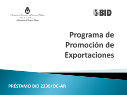 Programa de Promoción de Exportaciones - ADIMRA