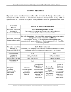 RESUMEN EJECUTIVO El presente informe describe la