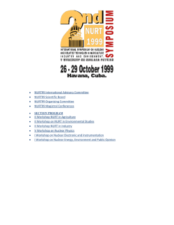NURT99 International Advisory Committee NURT99 Scientific Board