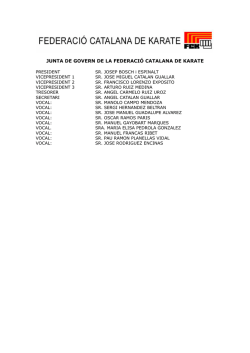 JUNTA DE GOVERN DE LA FEDERACIÓ CATALANA DE KARATE