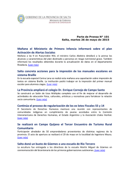 Mañana el Ministerio de Primera Infancia informará sobre el plan