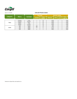 Lista de Precios Justos Categoría Variedad Marca Formato Precios