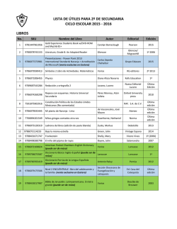lista de útiles para 2º de secundaria ciclo escolar 2015
