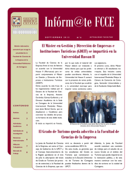 Septiembre 2015 - Facultad de Ciencias de la Empresa