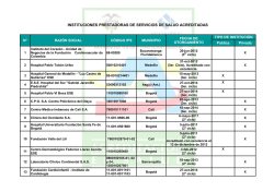 instituciones prestadoras de servicios de salud acreditadas