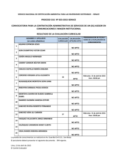 Evaluación Curricular