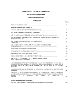 Compendio Fiscal 2014 - Gobierno del Estado de Tamaulipas