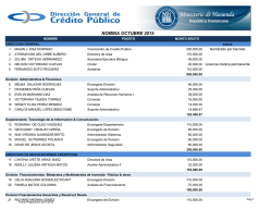 NOMINA OCTUBRE 2015 - Dirección General de Crédito Público