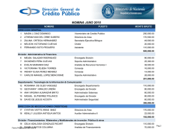 NOMINA JUlIO 2015 - Dirección General de Crédito Público