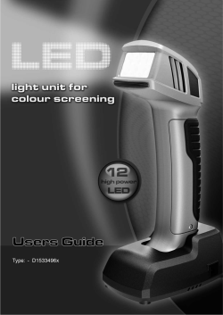 Manual de Instrucciones Lampara Led Axalta