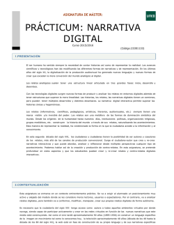 PR&Aacute;CTICUM: NARRATIVA DIGITAL