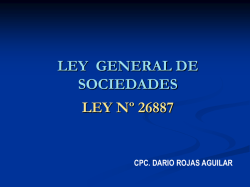 LEY GENERAL DE SOCIEDADES LEY Nº 26887